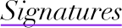 Signatures